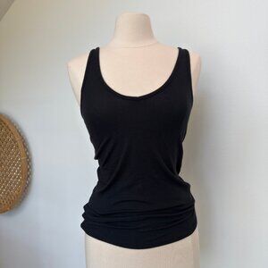 ATM Ribbed Black Tank